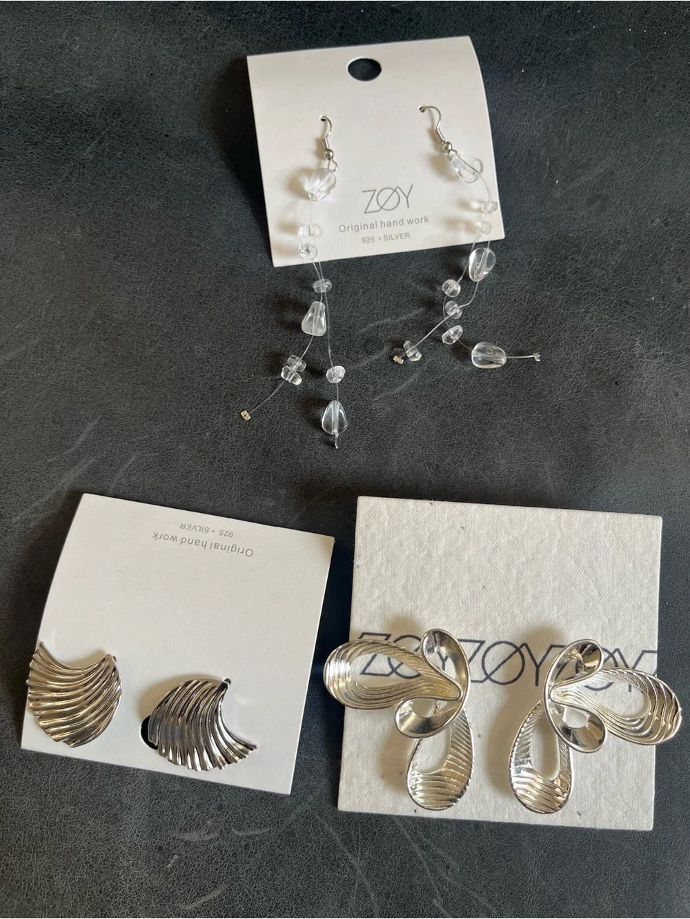 Silver Sculptural Loop Earrings - ZØY